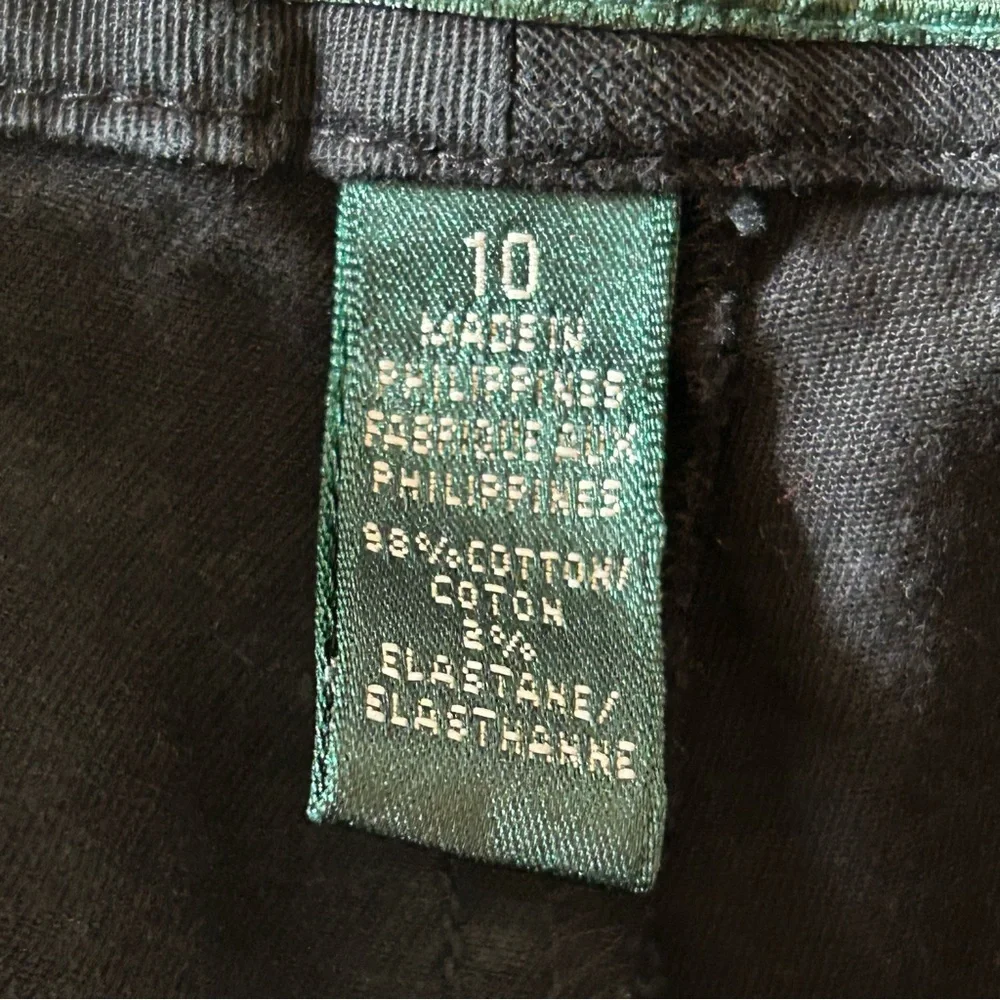 Lauren Ralph Lauren Active Women’s Black‎ Bermuda Shorts Golf Stretch Size 10